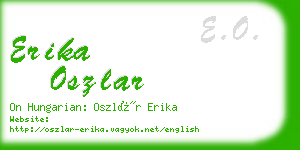 erika oszlar business card